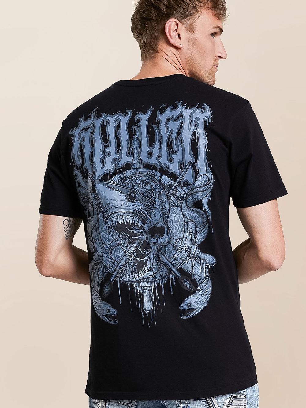 NWT Sullen GLOW IN THE DARK T-Shirt Men’s 3XL Art Collective Dark Depths Skulls